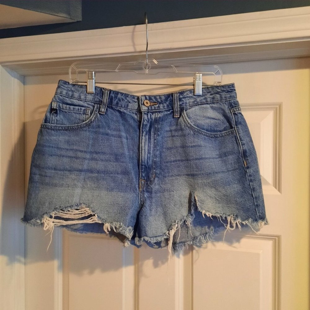 KanCan Jean‎ Shorts Womens 13/30 Cutoff Ultra High Rise Mom Booty Distressed